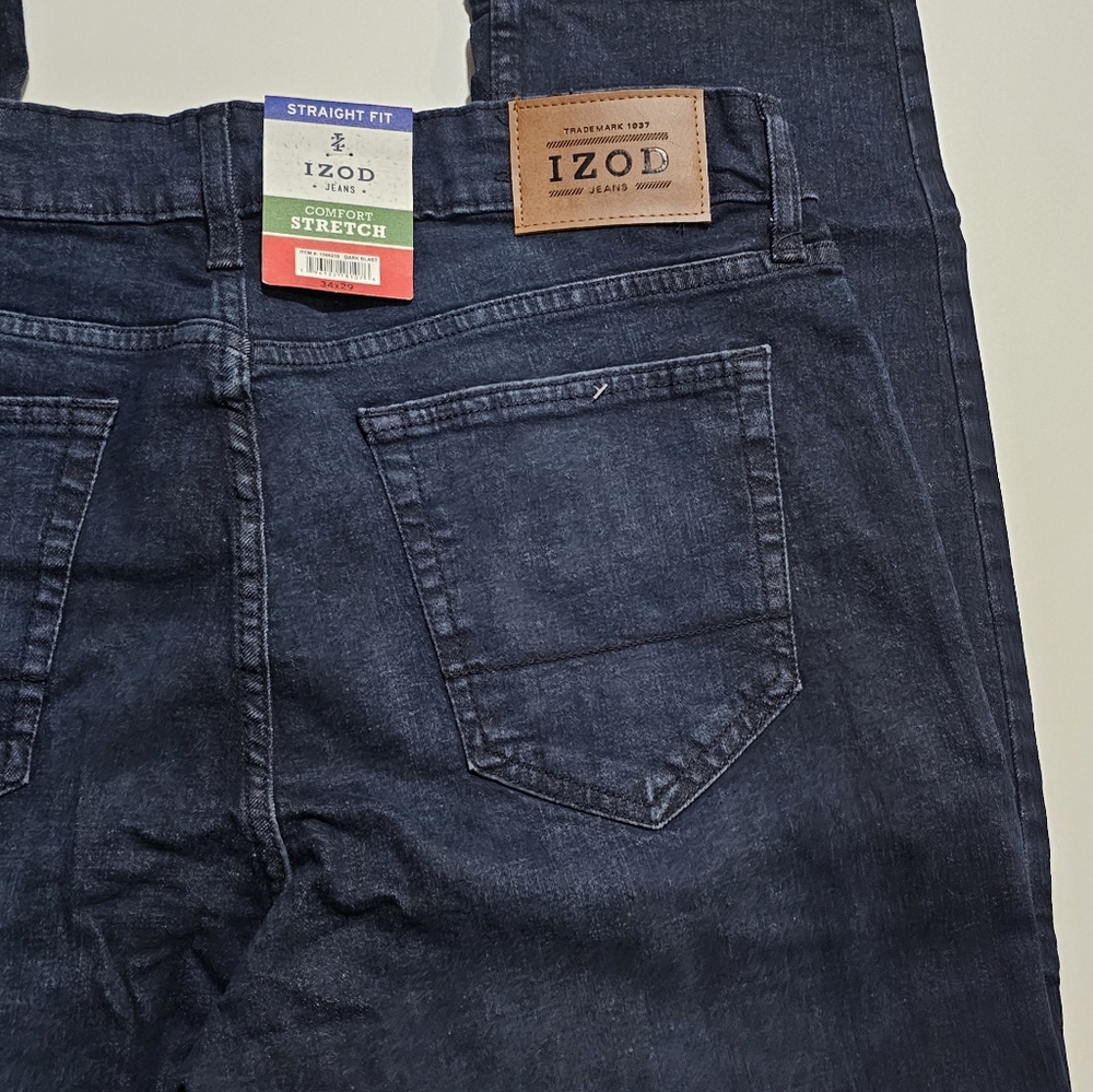 IZOD Men's Comfort Straight Jeans Stretch - Picture 16 of 16